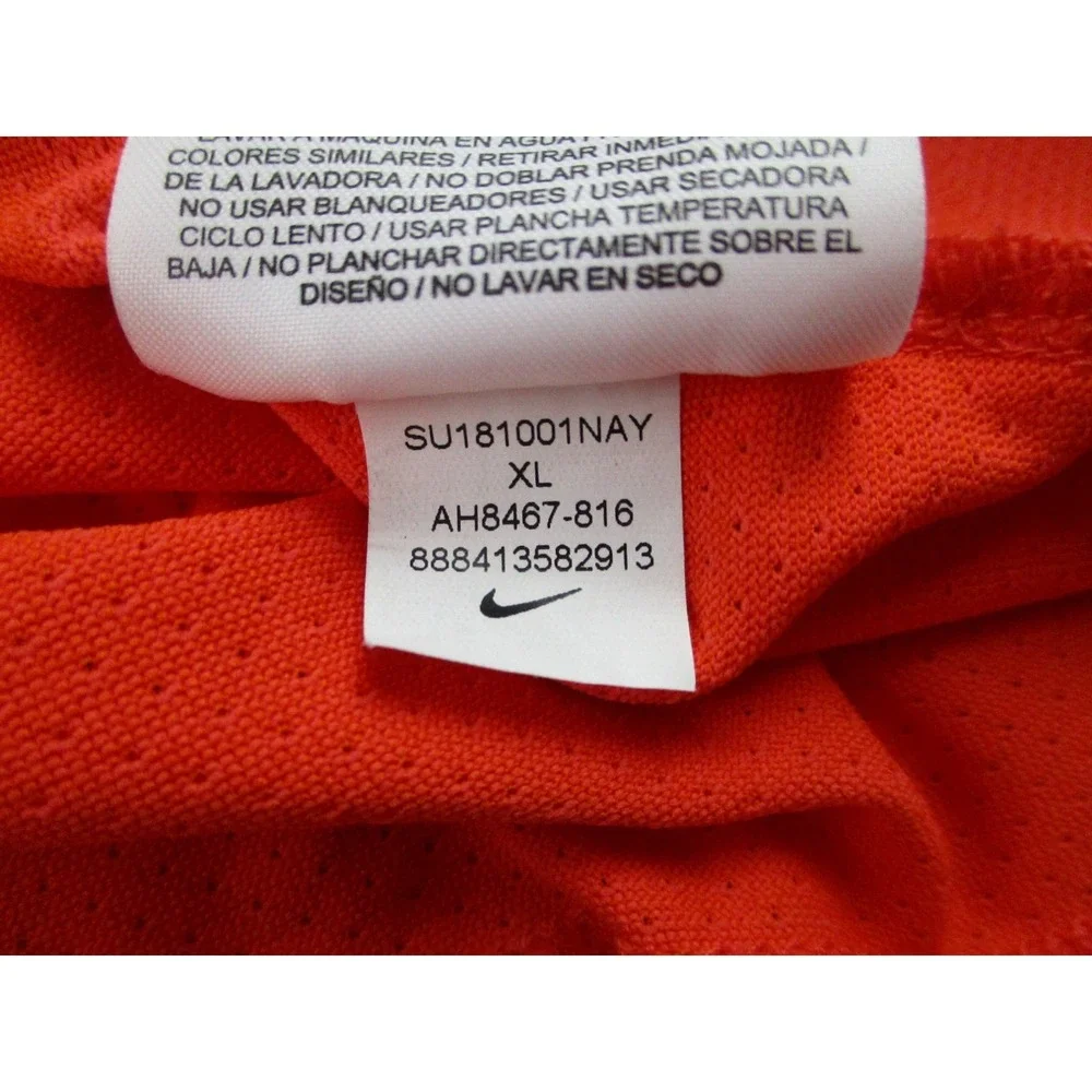 Nike Zonal Cooling Polo Shirt Mens XL Orange Short Sleeve Mesh Golf‎ Performance